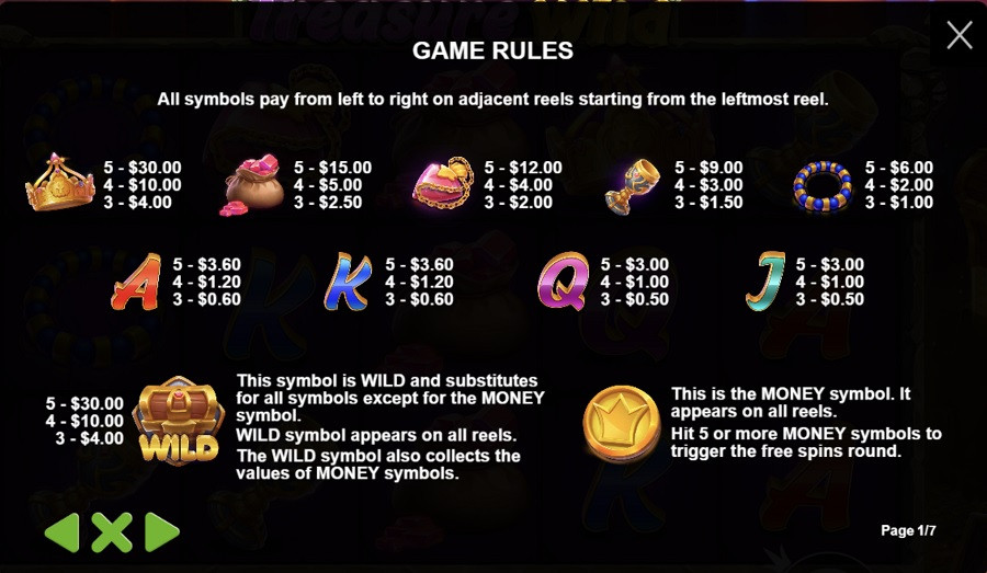 Treasure Wild Slot Featured Symbols - bwin-belgium-fr
