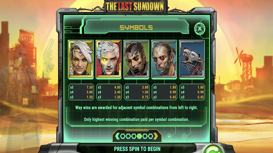 The Last Sundown Featured Symbols - bwin-belgium-fr