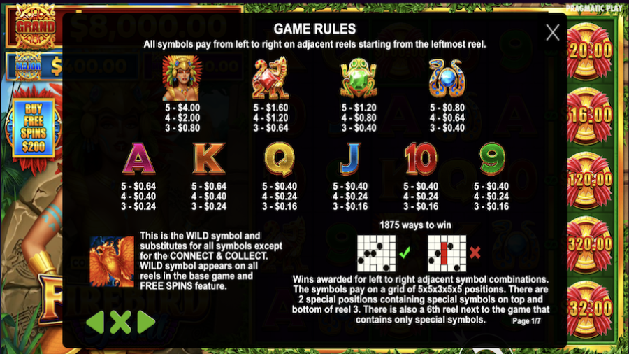 Firebird Spirit Featured Symbols - bwin-belgium-nl