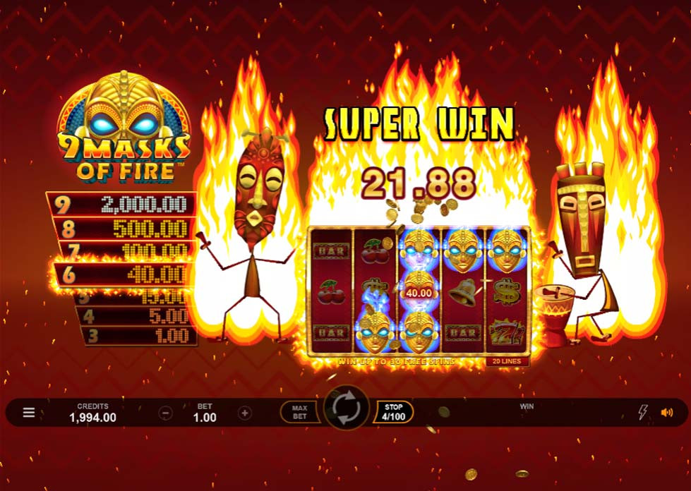 9 Masks Of Fire Big Win - bwin-belgium-nl